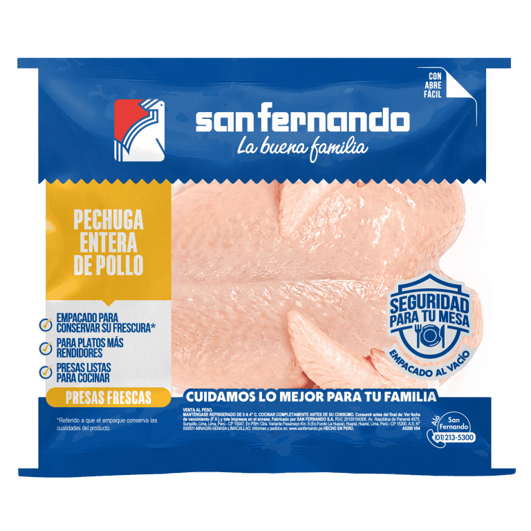 Pechuga entera de pollo