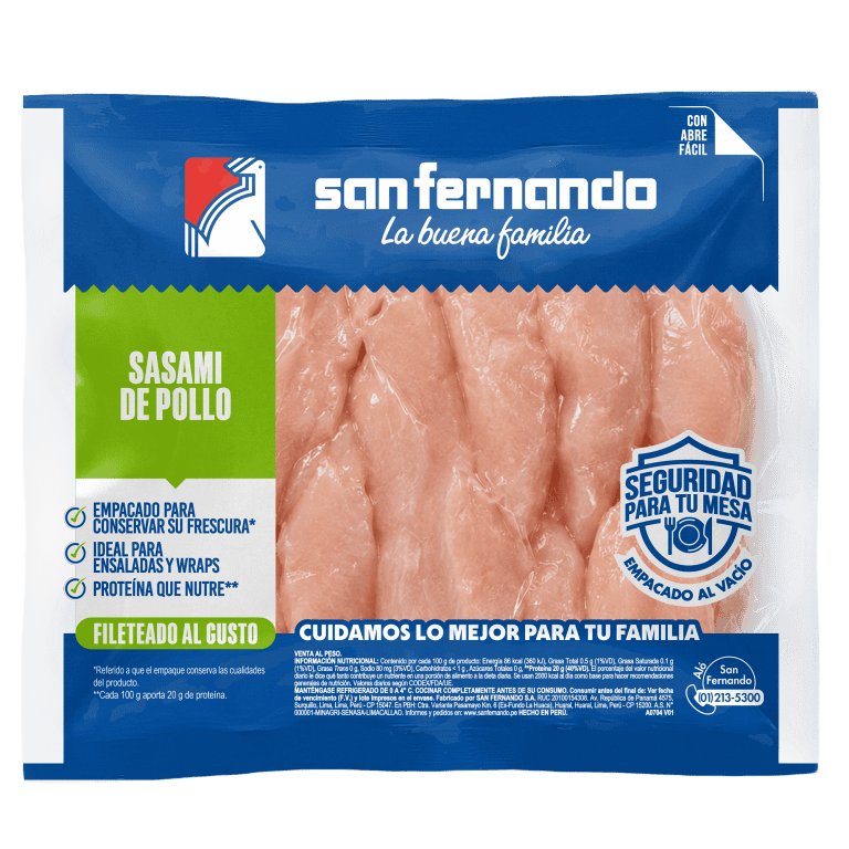 Sasami de pollo
