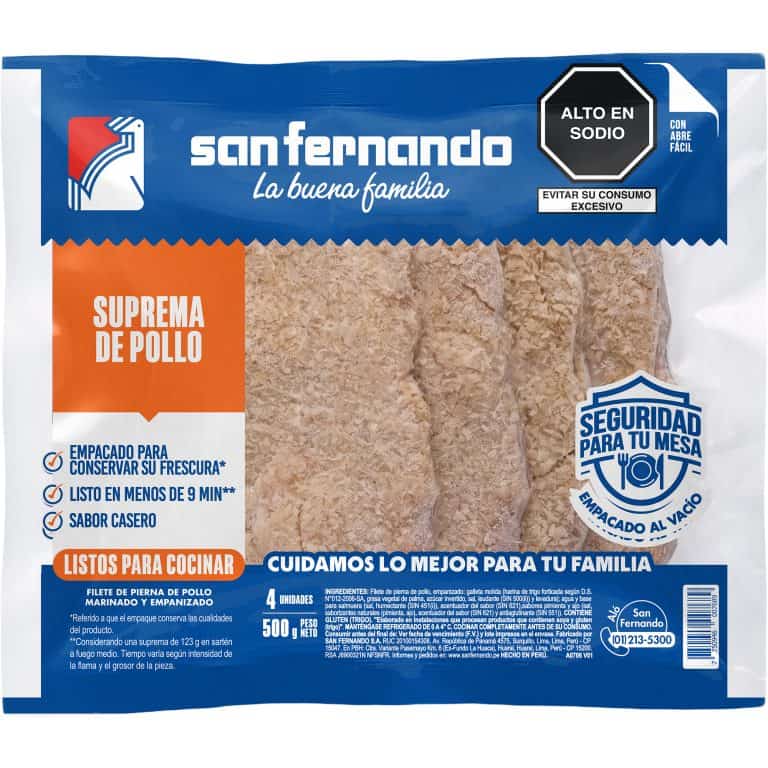 Filete de pierna de pollo marinado y empanizado